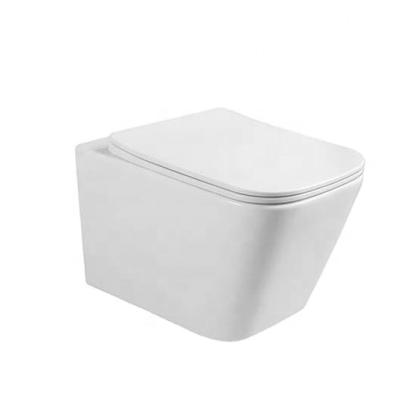 China Factory Direct Sale Rectangular Hidden Cistern Household Toilet Wall Hung Toilet Bowls for sale