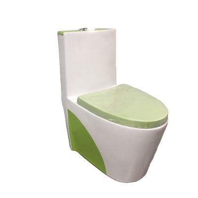 China High Quality Flush Double-Flow Sets Bathroom Sanitary Luxury Toilet With Green Color for sale