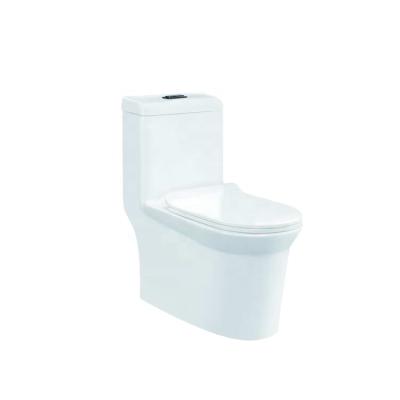 China Good Quality Bathroom Floor Mounted Siphonic One Piece Toilet Double-Flow Porcelain Ceramic Toilet for sale