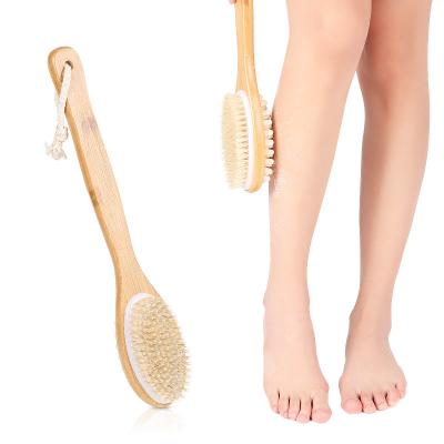 China EXFOLIATING Long Handle Brush With Massage Nodes Body Brush For Back Bath Exfoliate Dry And Wet Dead Skin Use for sale