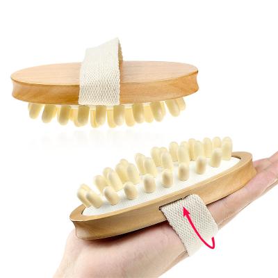 China Body Kemu Massager Body Circulation Brush Sauna Spa Handheld Wooden Bath Slimming Circulation Brush for sale