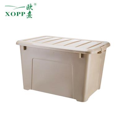 China Large Transparent Stackable Plastic Storage Bin Eco - Friendly Sustainable With Lid Cloth / Book Containers for sale