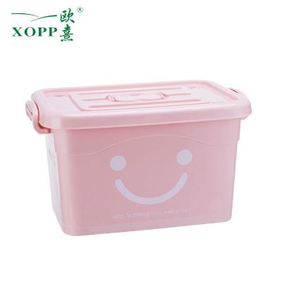 China Household Viable Living Items Plastic Storage Boxes Clothing Toy Container PP Material With Pulleys for sale