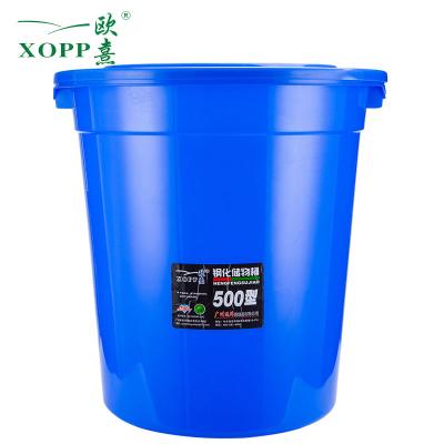 China Large Sustainable Warehouse 120L PP Plastic Bucket Round Water / Ice Bucket With Lid for sale