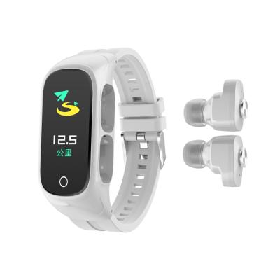 China Hot Sale New Products APP Control Heart Rate Fitness Tracker Blood Pressure Monitor Smartwatch 2 in 1 Earphone Smart Watch N8 for sale