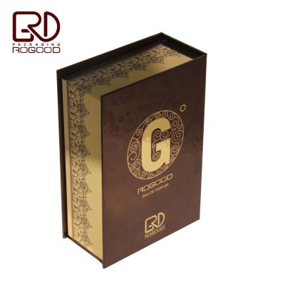 China Recycled Magnetic Paperboard Materials Book Style Box Cardboard Packaging, Rigid Golden Box For Gift RGD-P1008 for sale