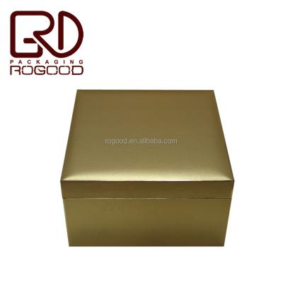 China Recycled Materials Wooden Box Arabic Style Luxury Perfume Gift Package Golden Box RGD-P1036 for sale