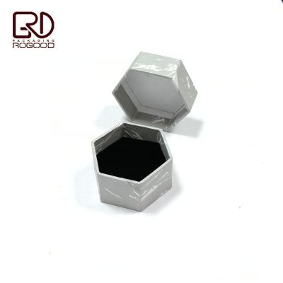 China Recyclable Cardboard Paper Hexagon Box For Ring Stud/Earring/Ear Jewelry/Gift P1339 for sale