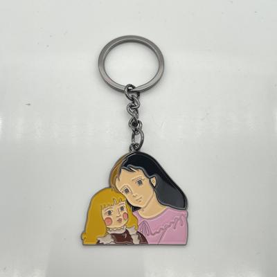 China Custom Made Zinc Alloy Cheap Custom Coin Purse Free Sample Portrait Cartoon Style Key Chain for sale