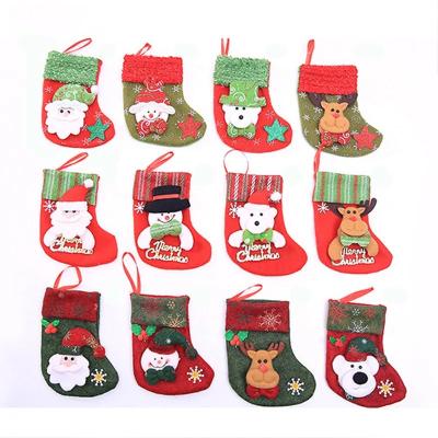 China Xmas Snowman Santa Claus Socks Christmas Decorative Items / Milu Deer Big Bucks For Decoration for sale