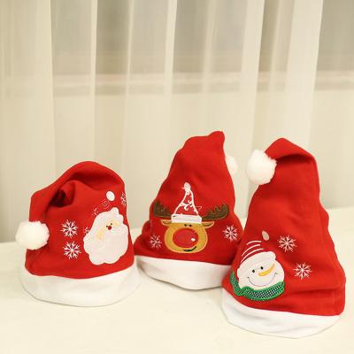 China Wholesale Cheap Christmas Amazon Hot Selling Pattern Christmas Hat For Adult for sale