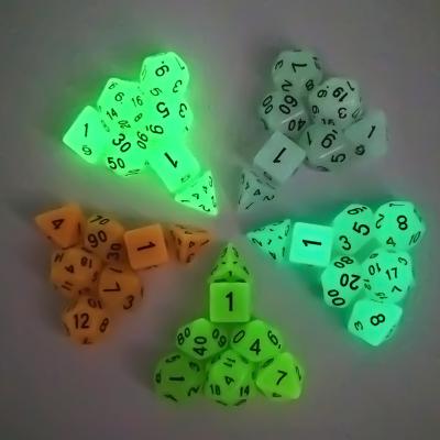 China Glitter Dies Set Creative Multi-sided Glitter Dies and Polyhedral Dies for RPG Dungeons and Dragons Games for sale