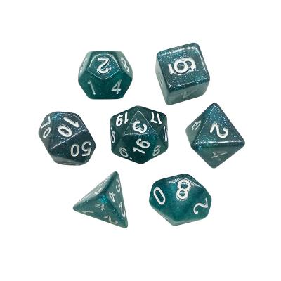 China Glitter Dice Set Acrylic Dice Factory To Produce Plastic Printed Custom Game Dice Set for sale