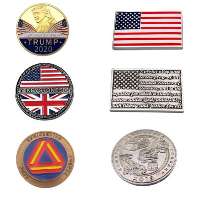 China Custom Metal Presidential Antique Collectible Gold Coin Set Donald Trump Old American Flag Europe Challenge Coins To Buy for sale