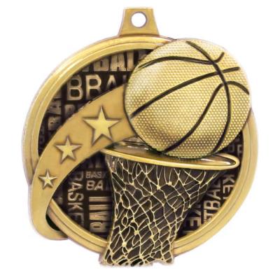 China America Europe Custom Carved Sports Big Kids Awards Master Metal Craft Basketball Medal for sale