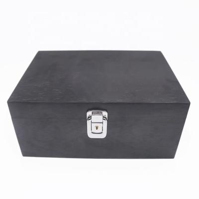 China With Custom Wooden Storage Box Multiple Freestanding Spaces Key Custom Pattern Lock And Logo And Color Shingles With Lock And Key for sale