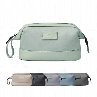 China Wholesale PU Leather Small Cosmetic Bag RPET Fashion Travel Wash Waterproof Bag Vegan Cosmetic Bag for sale