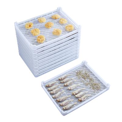 China Food Agriculture Tray Good Price Selling Wholesale Stackable Mesh Plastic Drying Tray For Dehydrating Vegetables for sale