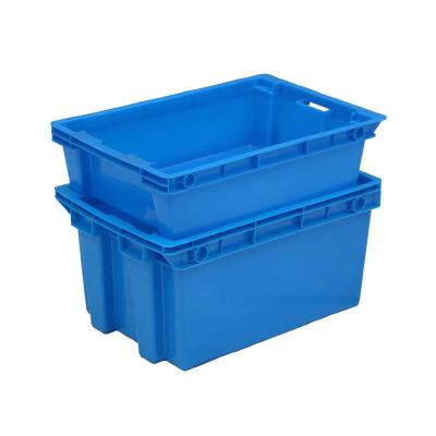 China Plastic Plastic Tote Bins Storage Nest Stack Boxes Manufacturer Reusable New Material Eco-friendly Turnover Box For Fishing for sale