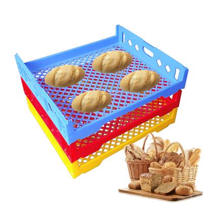 China Plastic Recyclable Bread Folding Crate, Mesh Crate, Vegetable Crate for sale