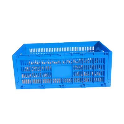 China Quali 100% Virgin PE Foldable Recyclable Stackable Material Transport Plastic Folding Egg Crate for sale