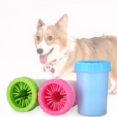 China 2022 New Design Portable Eco-friendly Soft Silicone Stocked Material Dog Paw Cleaner For Outdoor for sale