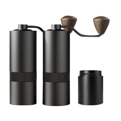 China Sustainable Customized Logo Portable Coffee Manual Metal Hand Grinder With Stainless Steel Core for sale