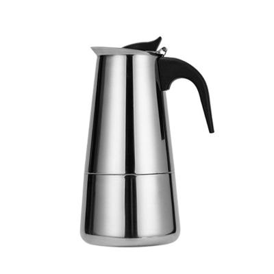 China 2022 Sustainable 2cup 4cup 6cup Mocha Coffee Maker Espresso Stainless Steel Mocha Pot for sale