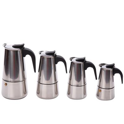 China Viable Wholesale Customization Different Size Capacity Safety Stainless Steel Mocha Pot for sale