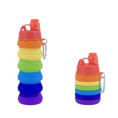 China Durable Outdoor Sports Silicone Wholesale BPA Free Collapsible Collapsible Collapsible Water Bottle for sale