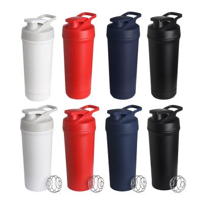 China 800ml Large Capacity Gym Fitness Sport Stainless Steel Promotional Protein Shaker Viable With Removable Bottom for sale