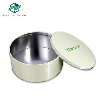 China Eco-friendly custom cookie tins cookie tin dia193*83mm round empty cookie tin packaging for sale