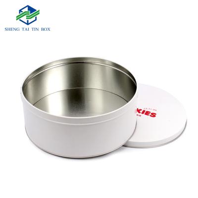 China eco-friendly dia230*93mm round biscuit metal tin box accept customized printing food grade tin containers for sale