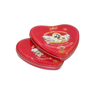 China Eco - Friendly Chocolate Tin Box Chocolate Tin Box Heart Shape Packaging Tin for sale