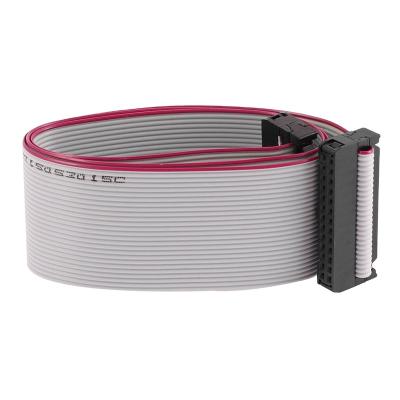 China China Manufacturer 2.54mm FC Electronic Connector to Dip 26P UL2651 28AWG Wire Red Listing Gray Side Flat Ribbon Cable Assemlbies for sale