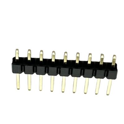 China Single Row Pitch Pin Connector 2.54mm Male PCB Connectors 1x09 Pin Standard Straight for sale