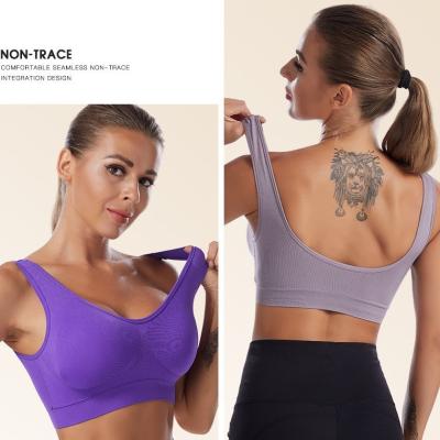 China Wholesale Breathable Fitness Ladies Gym Yoga Running Bra Tops Exercise Workout Women Sports Shockproof Bra for sale