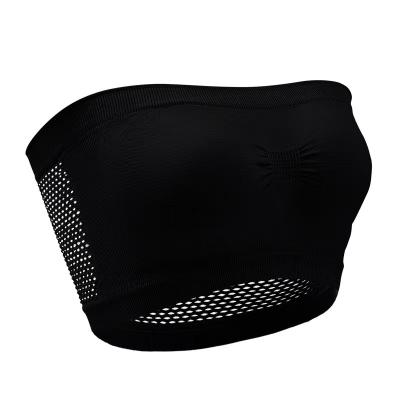 China Customized Spandex Single Layer Hollow Out No Cuff Top Women's Bra Pad, No Shoulder Strap, Sexy Bra Wrap, Invisible Underwear for sale