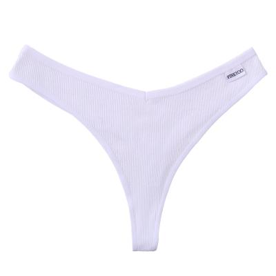 China Women's Comfortable Thong Briefs Casual Cotton Thong Low Rise Breathable Sexy Ladies Briefs for sale