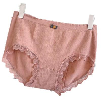 China New Breathable Underwear Ladies Soft Stretch Briefs Young Ladies Breathable Lace Large Size Panties for sale