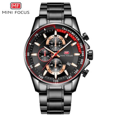 China 2019 MINI FOCUS Fashion Watch Men Quartz Clock Automatic Blue Metal Strap Multifunctional Date Calendar Sports Luxury Mens Watches Top Brand for sale