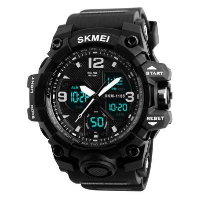 China SKMEI 1155B Unisex Hot Selling Dual Time Sport Watch Analog-Digital Watches For Men for sale