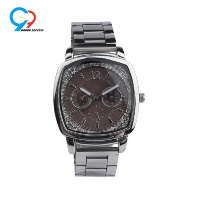 China 2018 Popular Products Water Resistant Silver Unisex Square Watch for sale