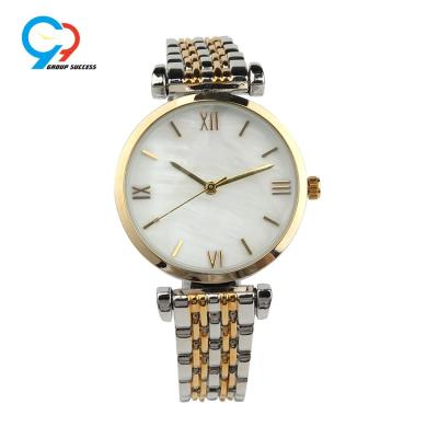 China Wholesale New Style Water Resistant Silver Gold Mix China Pearl Wristwatches for sale