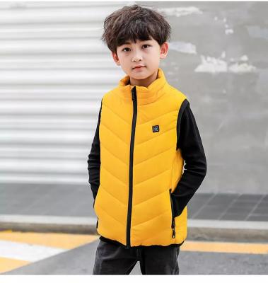 China Wholesale Intelligent Anti-wrinkle Usb Rechargeable Battery Kids Thermal Heating Down Vest For Winter for sale