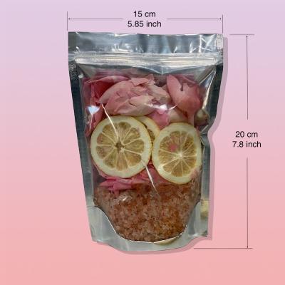 China Body himalayan pink salt bath spa luxurious botanical diy set own label dried bath salt flowers roses and lemons bulk rose crystal or for sale