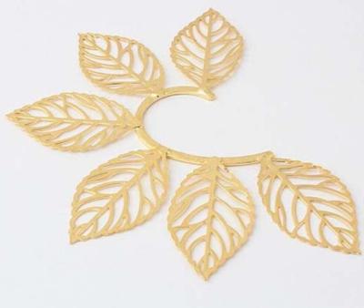 China Gold Casual Elegant Ear Wires Skeleton Leaf Earrings America Hot Selling Ear Cuff Type Jewelry For Women Gifts for sale