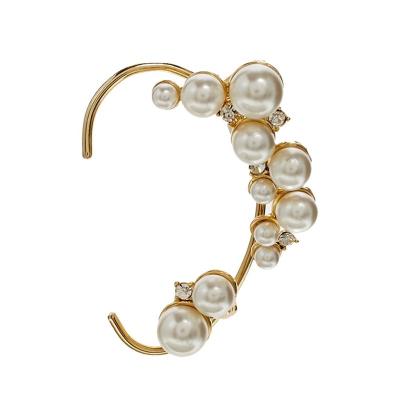 China Stunning Retro Fashion Jewelry Cuff Earrings, Punk Women Style Alloy Cuff Earrings/Stylish Ear Wrap Clip/White Pearl Earrings for sale