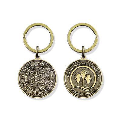 China Metal Fashion Make Your Own Logo Metal 3D Key Chain Coins Metal Souvenir Wholesale Manufacturers For Friend Couples Gifts for sale