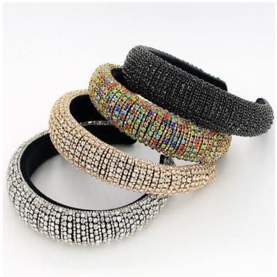 China 2021 Designer Fashion Hair Accessories Hair Bands Headbands Rhinestone Hairband Faux Diamond Luxury Bling Bling Headband For OE 12*7.5CM for sale